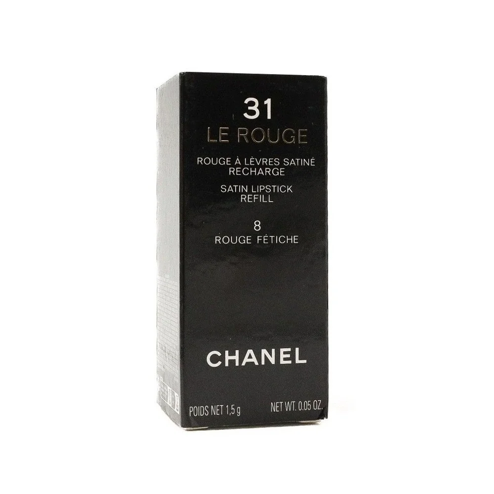 Chanel - 31 Le Rouge Satin Lipstick Refill - 8 Rouge Fetiche - 0.05 oz / 1.5 g